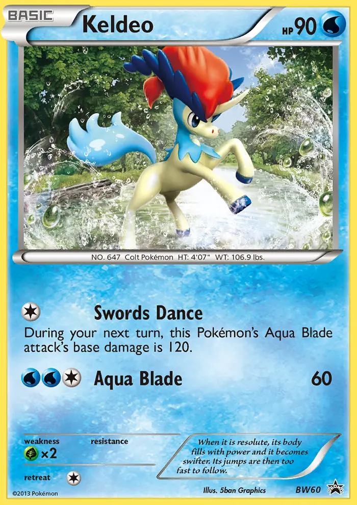 Keldeo Common rarity BW Black Star Promos Pokémon card price