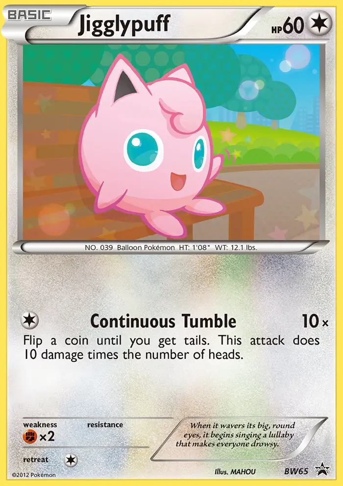 Jigglypuff Common rarity BW Black Star Promos Pokémon card price