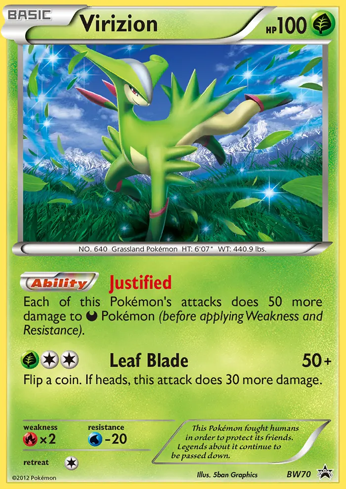 Virizion Common rarity BW Black Star Promos Pokémon card price