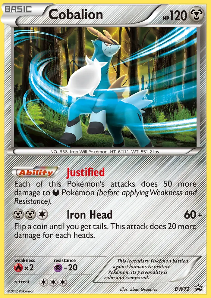 Cobalion Common rarity BW Black Star Promos Pokémon card price
