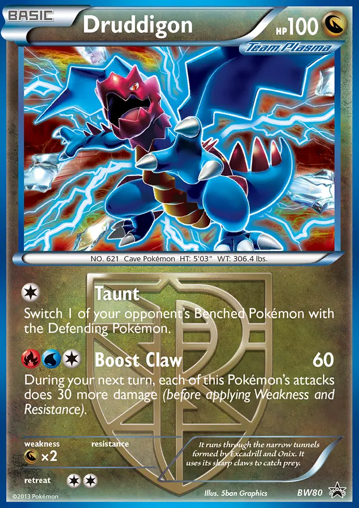 Druddigon Common rarity BW Black Star Promos Pokémon card price