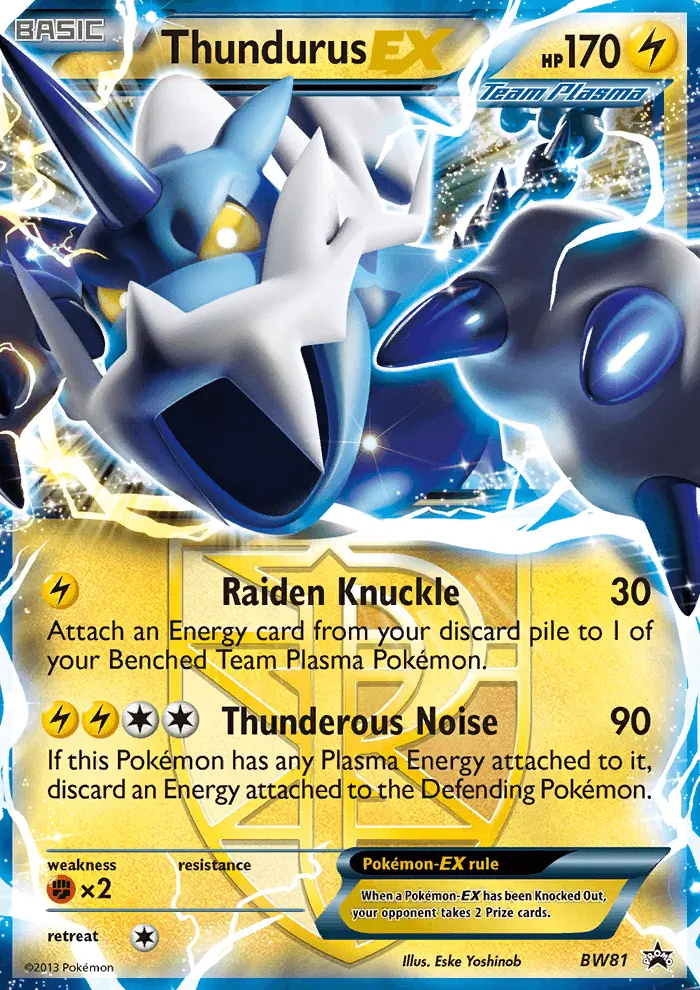 Thundurus-EX Rare rarity BW Black Star Promos Pokémon card price