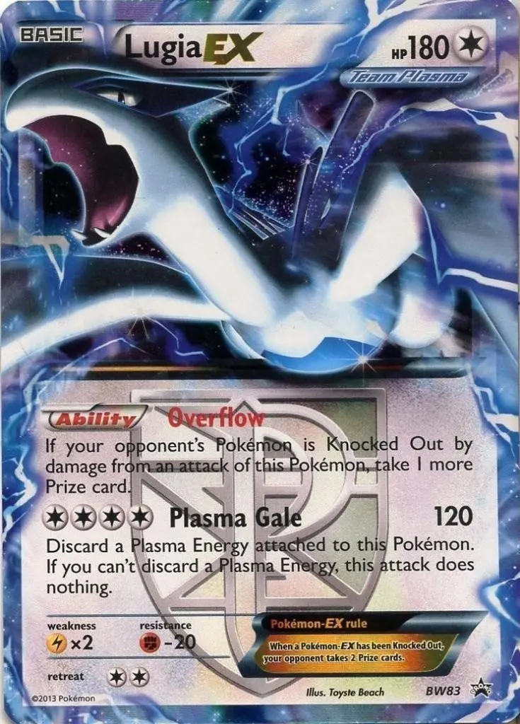 Lugia-EX Rare rarity BW Black Star Promos Pokémon card price