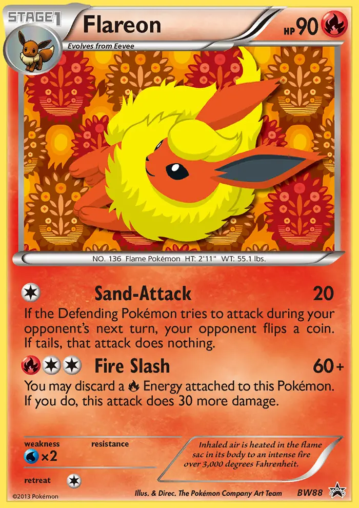 Flareon Common rarity BW Black Star Promos Pokémon card price
