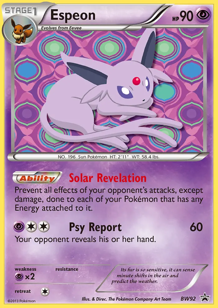 Espeon Common rarity BW Black Star Promos Pokémon card price