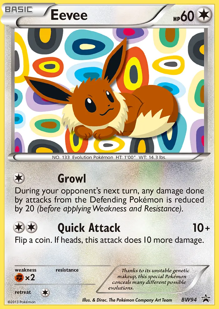 Eevee Common rarity BW Black Star Promos Pokémon card price