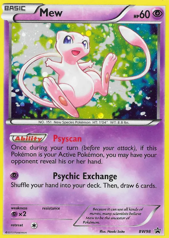 Mew Common rarity BW Black Star Promos Pokémon card price