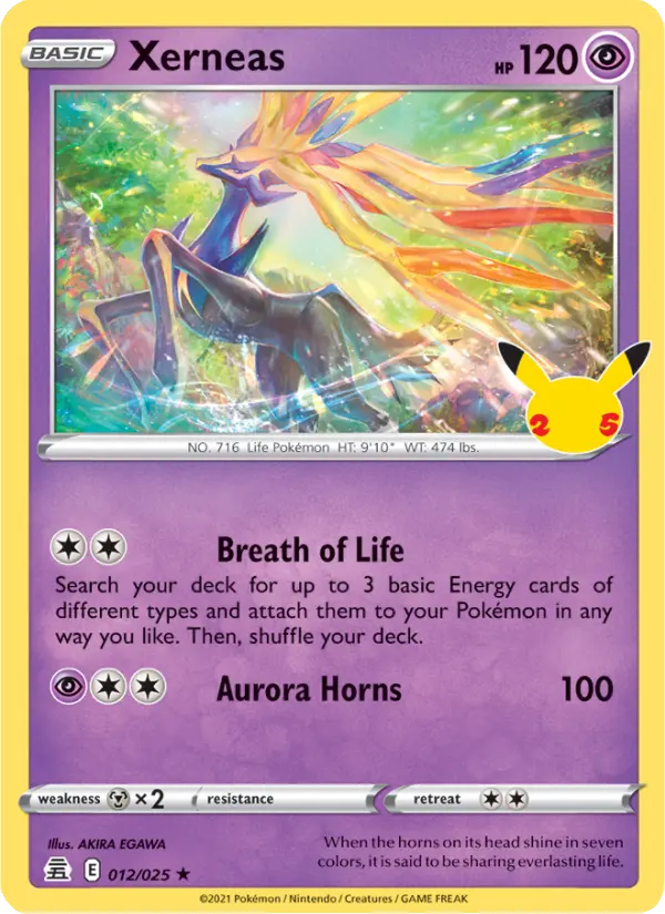 Xerneas Rare rarity Celebrations Pokémon card price — $0.29