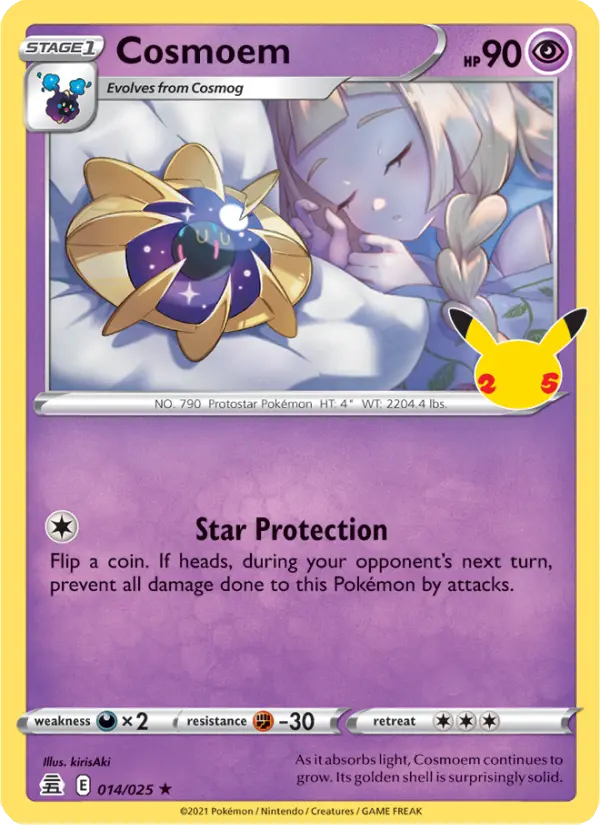 Cosmoem Rare rarity Celebrations Pokémon card price — $0.31