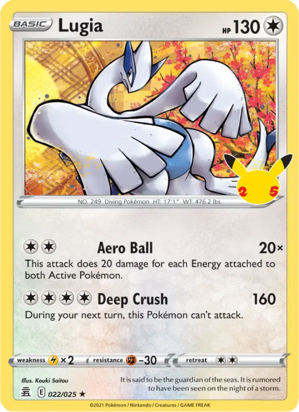 Lugia Rare rarity Celebrations Pokémon card price — $0.71