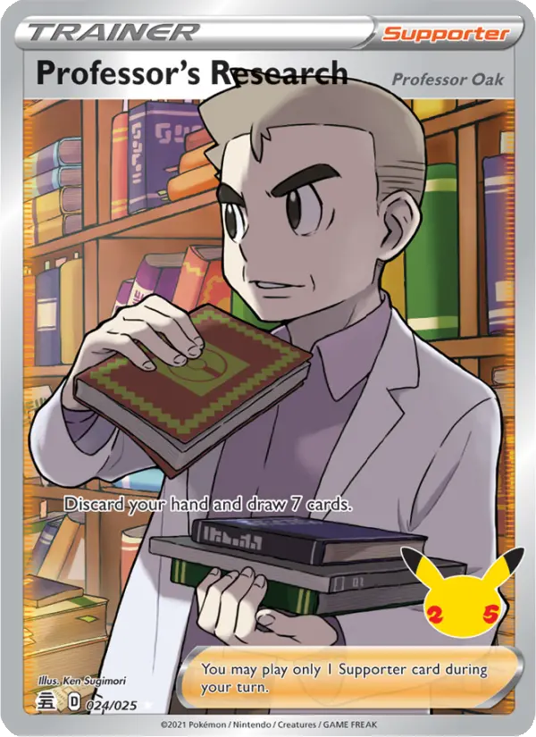 Professor's Research (Professor Oak) Ultra Rare rarity Celebrations Pokémon card price — $1.22