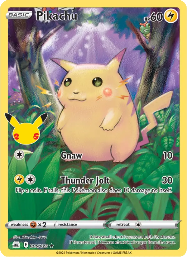 Pikachu Holo Rare rarity Celebrations Pokémon card price — $5.42