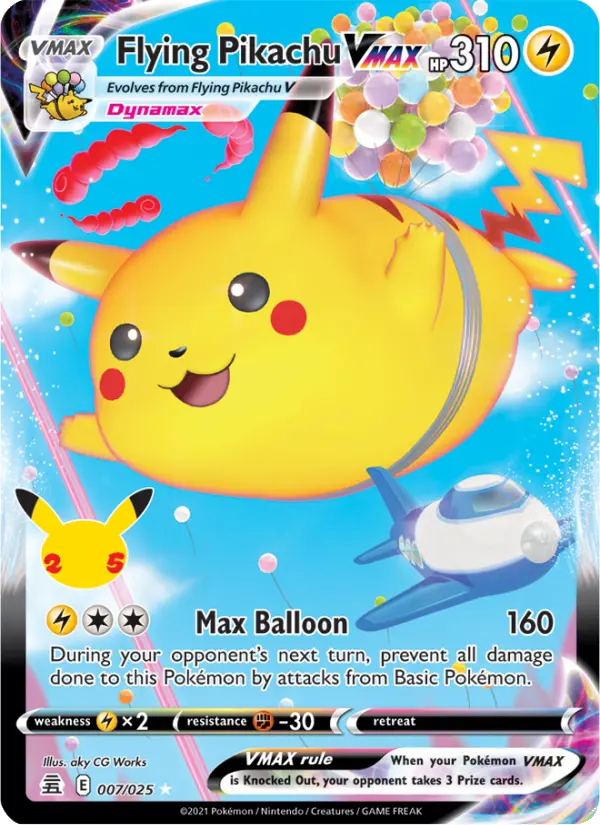 Flying Pikachu VMAX Ultra Rare rarity Celebrations Pokémon card price — $6.99