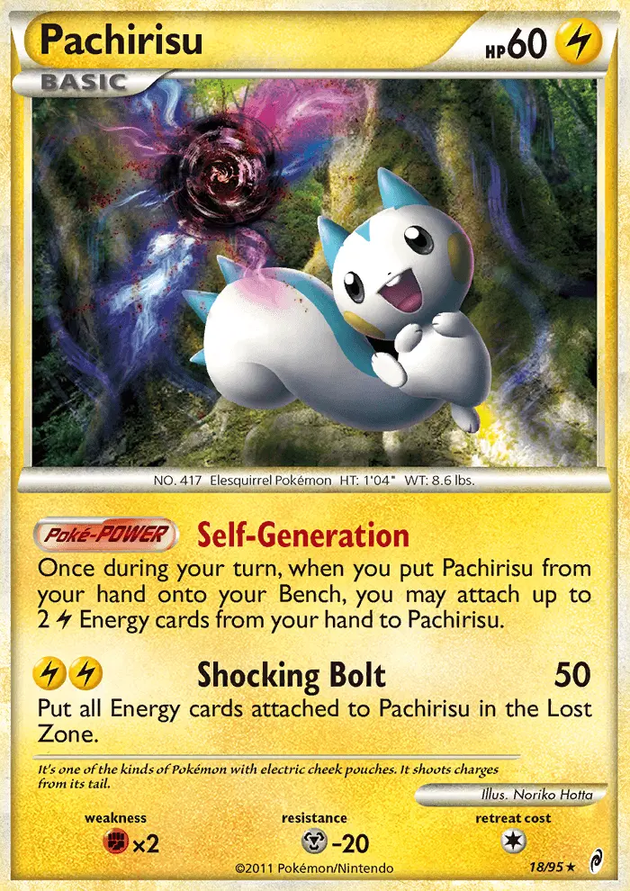 Pachirisu Holo Rare rarity Call of Legends Pokémon card price — $14.75