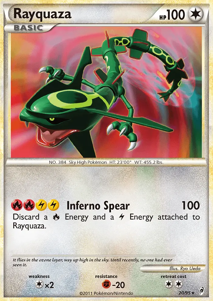 Rayquaza Holo Rare rarity Call of Legends Pokémon card price — $143.32