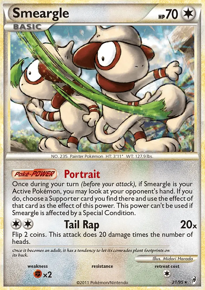 Smeargle Holo Rare rarity Call of Legends Pokémon card price — $10.50