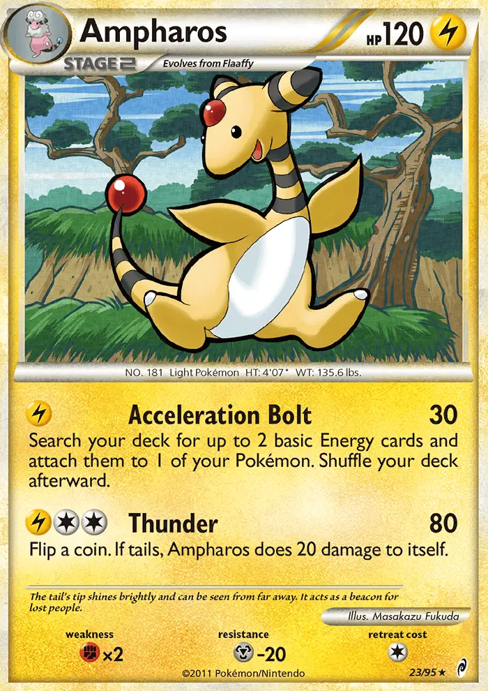 Ampharos Rare rarity Call of Legends Pokémon card price — $19.08