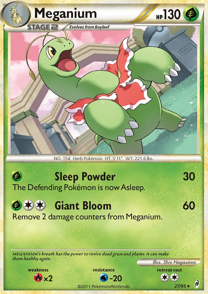 Meganium Rare rarity Call of Legends Pokémon card price — $4.82