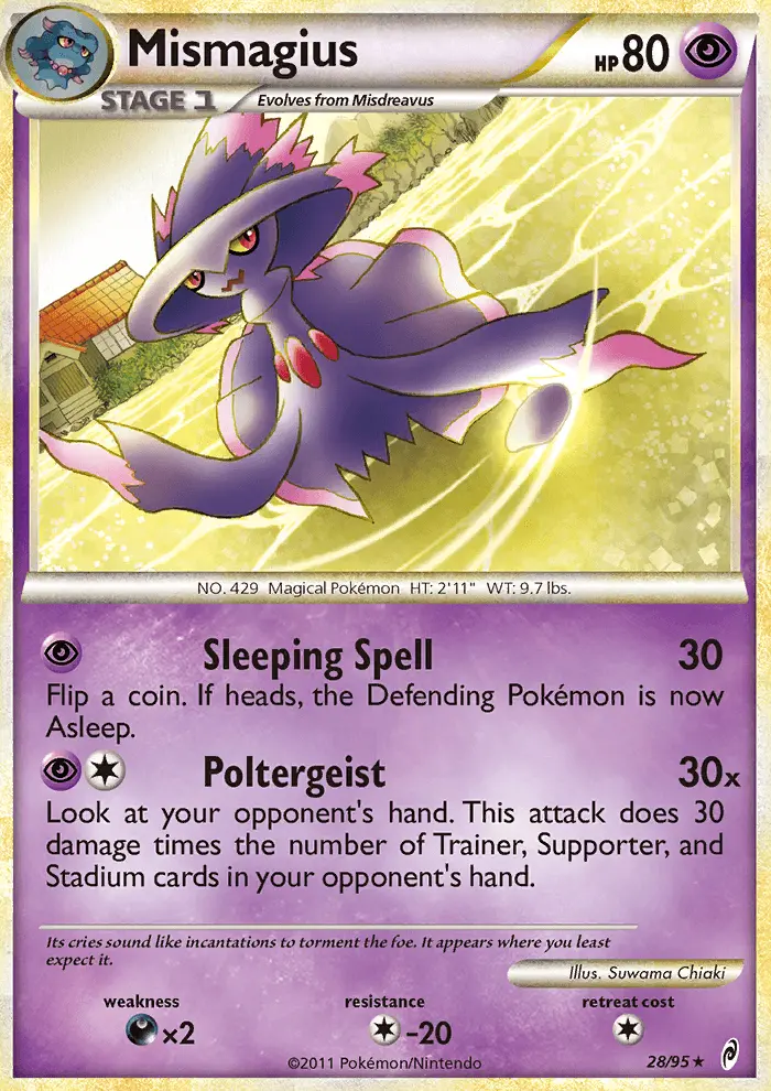 Mismagius Rare rarity Call of Legends Pokémon card price — $14.80