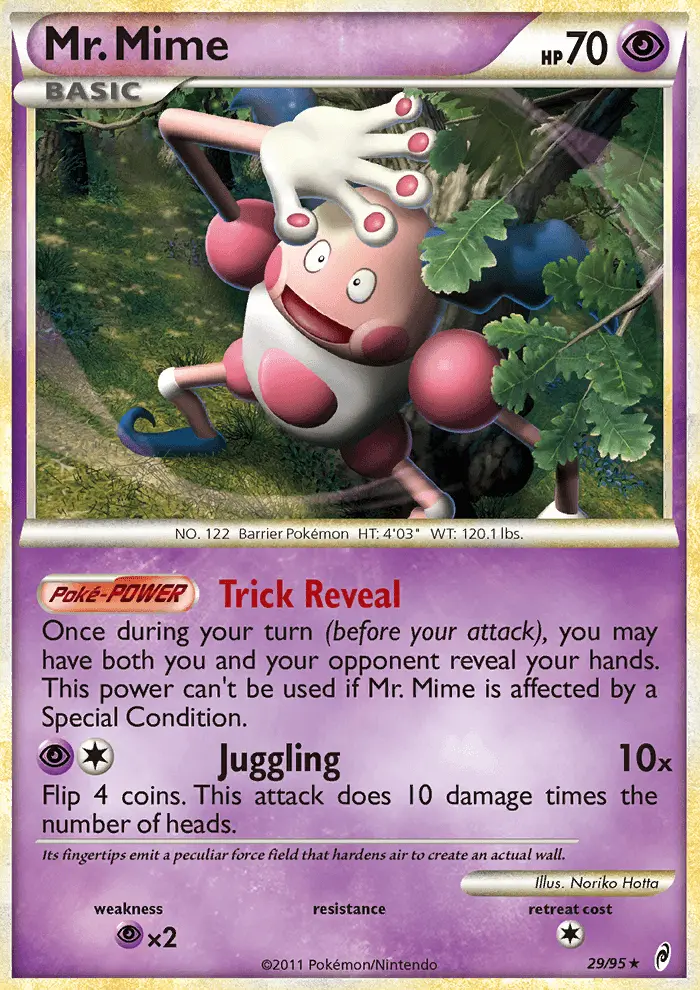 Mr. Mime Rare rarity Call of Legends Pokémon card price — $10.78
