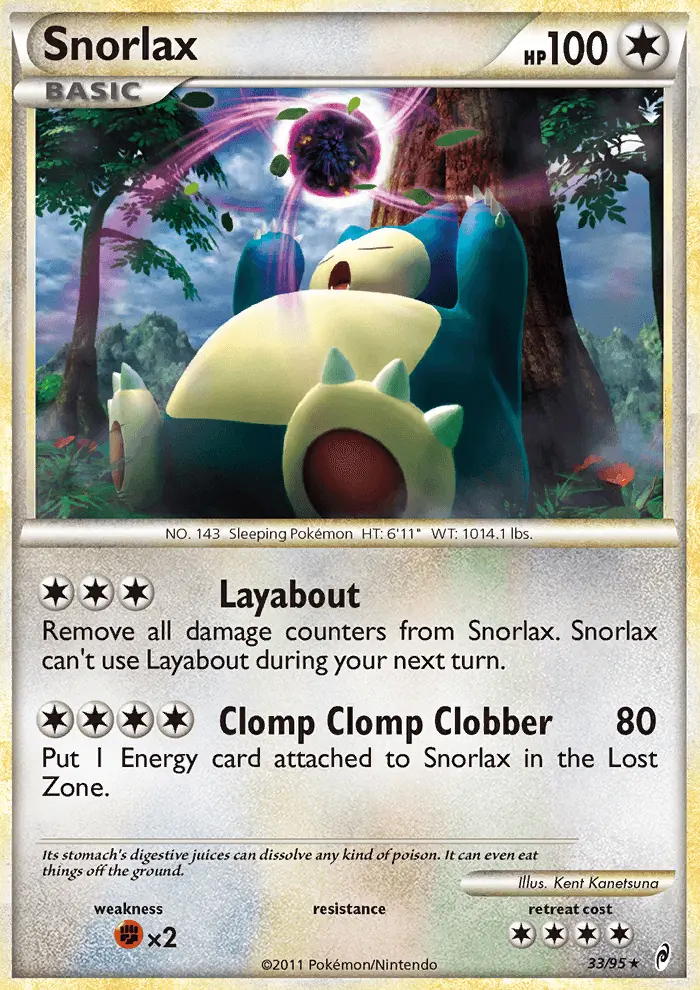 Snorlax Rare rarity Call of Legends Pokémon card price — $75.78