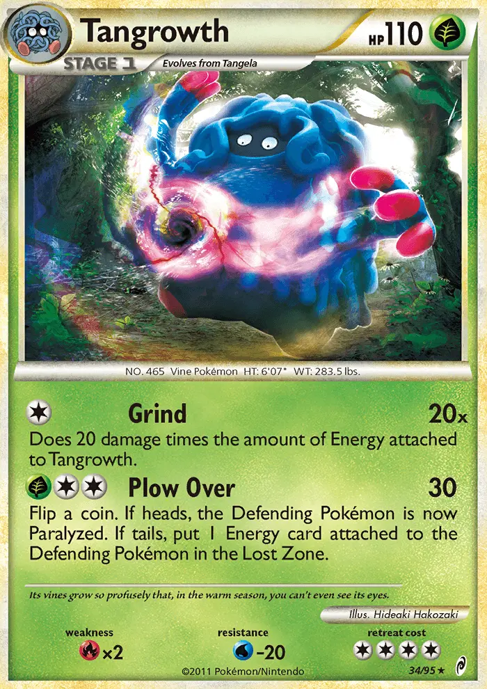 Tangrowth Rare rarity Call of Legends Pokémon card price — $2.39