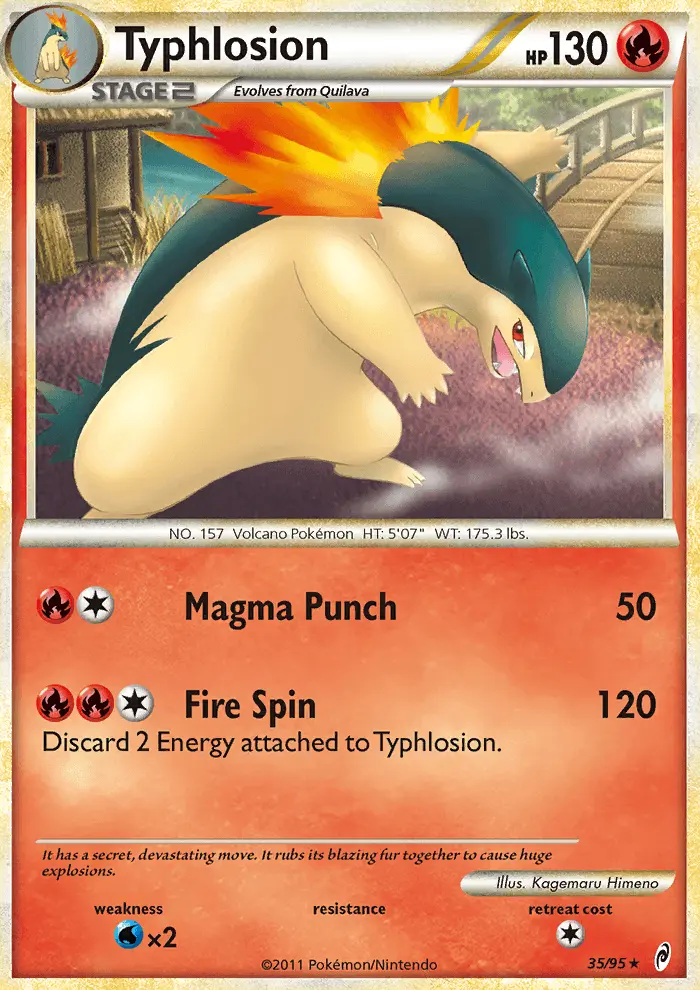 Typhlosion Rare rarity Call of Legends Pokémon card price — $20.32