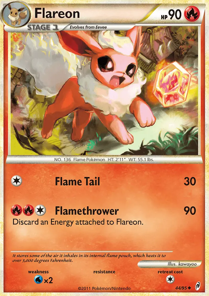 Flareon Uncommon rarity Call of Legends Pokémon card price — $33.79