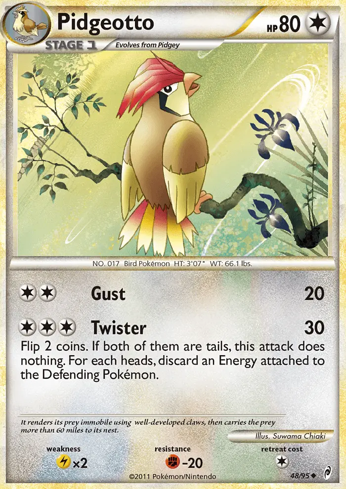 Pidgeotto Uncommon rarity Call of Legends Pokémon card price — $8.81