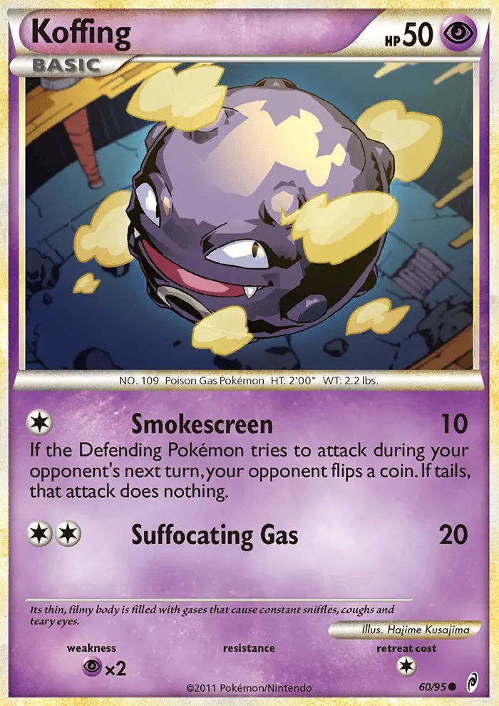 Koffing Common rarity Call of Legends Pokémon card price — $6.06