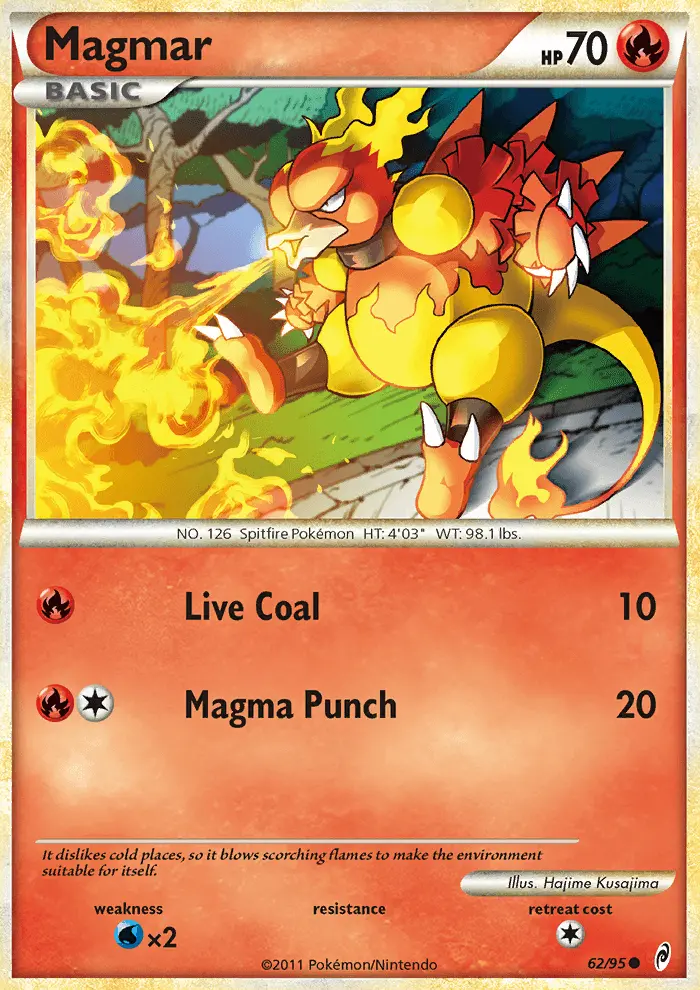 Magmar Common rarity Call of Legends Pokémon card price — $10.00