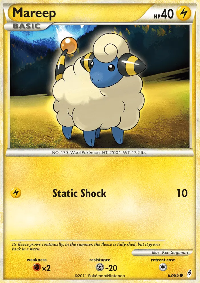 Mareep Common rarity Call of Legends Pokémon card price — $9.34