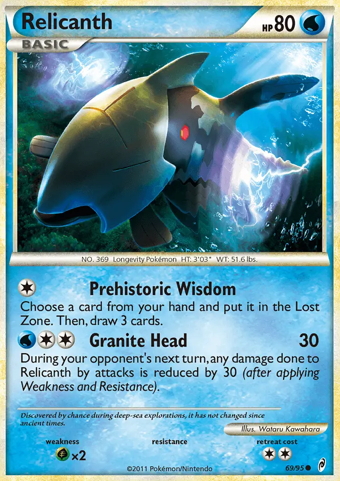 Relicanth Common rarity Call of Legends Pokémon card price — $6.32
