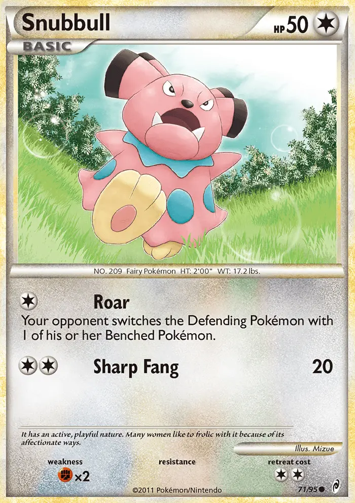 Snubbull Common rarity Call of Legends Pokémon card price — $1.06