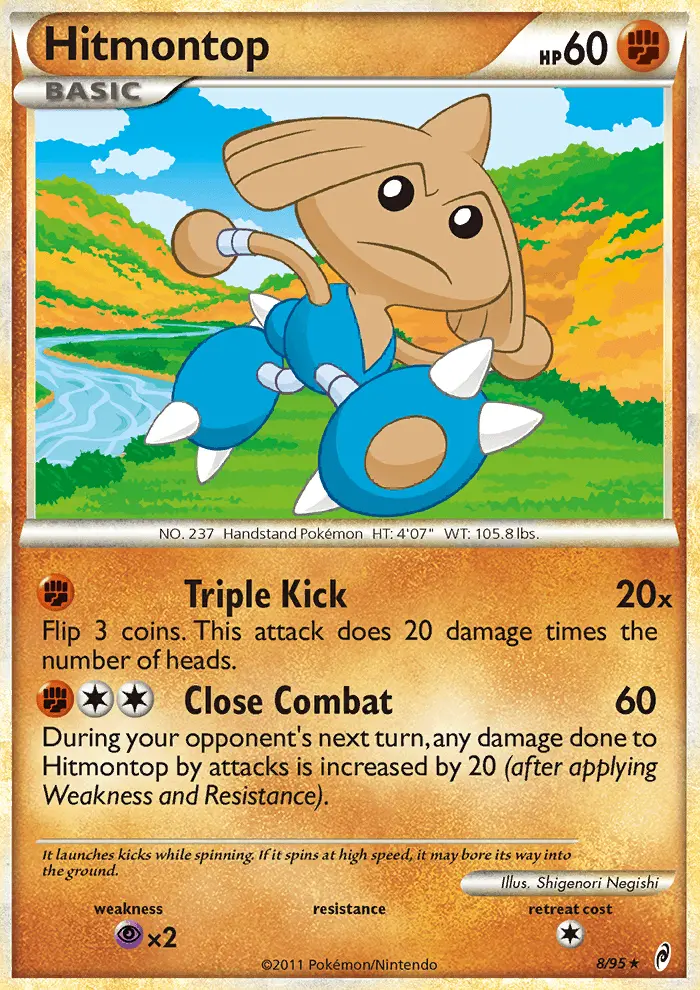 Hitmontop Holo Rare rarity Call of Legends Pokémon card price — $4.85