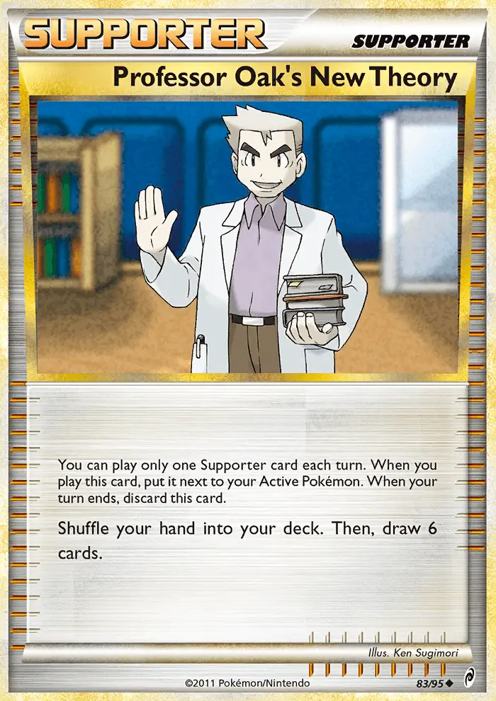 Professor Oak's New Theory Uncommon rarity Call of Legends Pokémon card price — $3.34