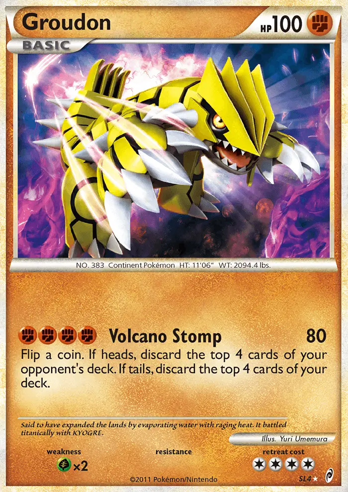 Groudon Holo Rare rarity Call of Legends Pokémon card price — $9.07