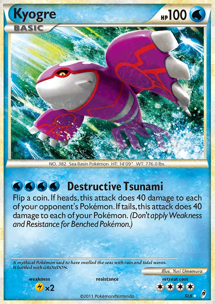 Kyogre Holo Rare rarity Call of Legends Pokémon card price — $10.65