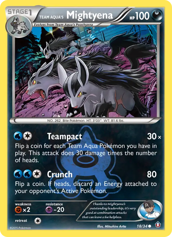 Team Aqua's Mightyena Common rarity Double Crisis Pokémon card price — $11.52