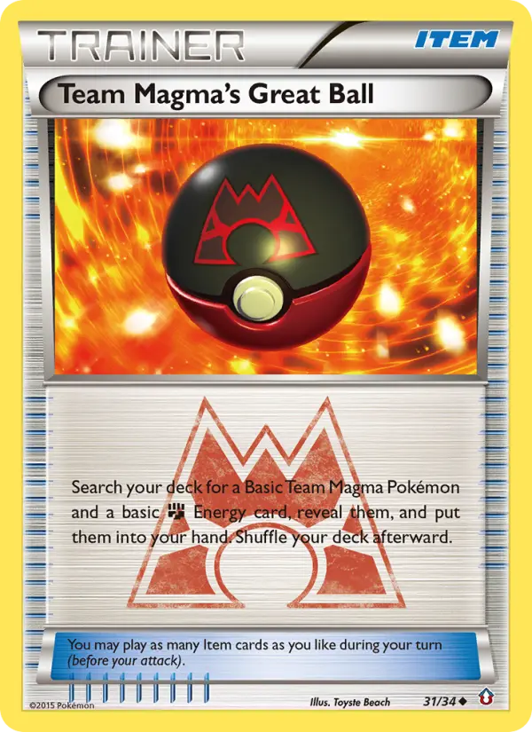 Team Magma's Great Ball Uncommon rarity Double Crisis Pokémon card price — $24.54