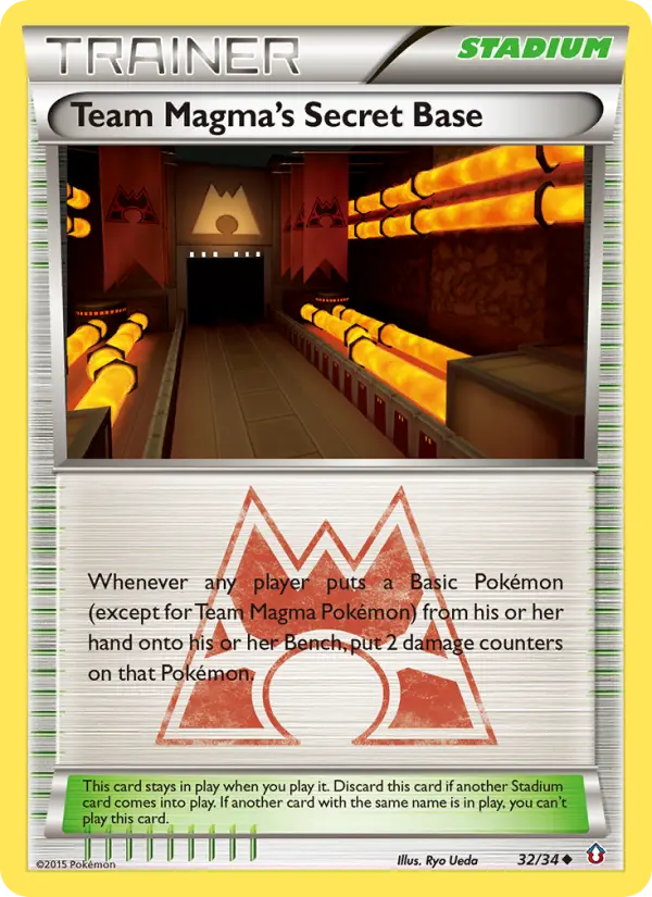 Team Magma's Secret Base Uncommon rarity Double Crisis Pokémon card price — $5.79