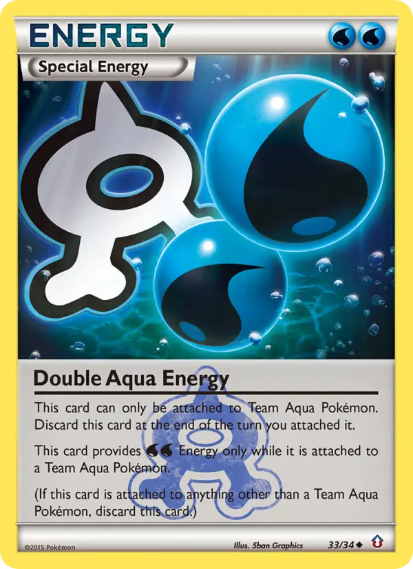Double Aqua Energy Uncommon rarity Double Crisis Pokémon card price — $3.58