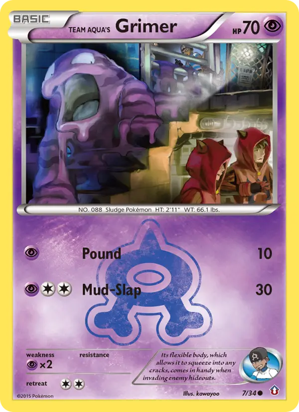 Team Aqua's Grimer Common rarity Double Crisis Pokémon card price — $7.91