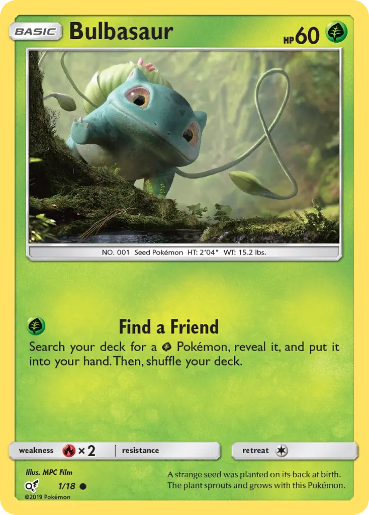 Bulbasaur Common rarity Detective Pikachu Pokémon card price — $0.95