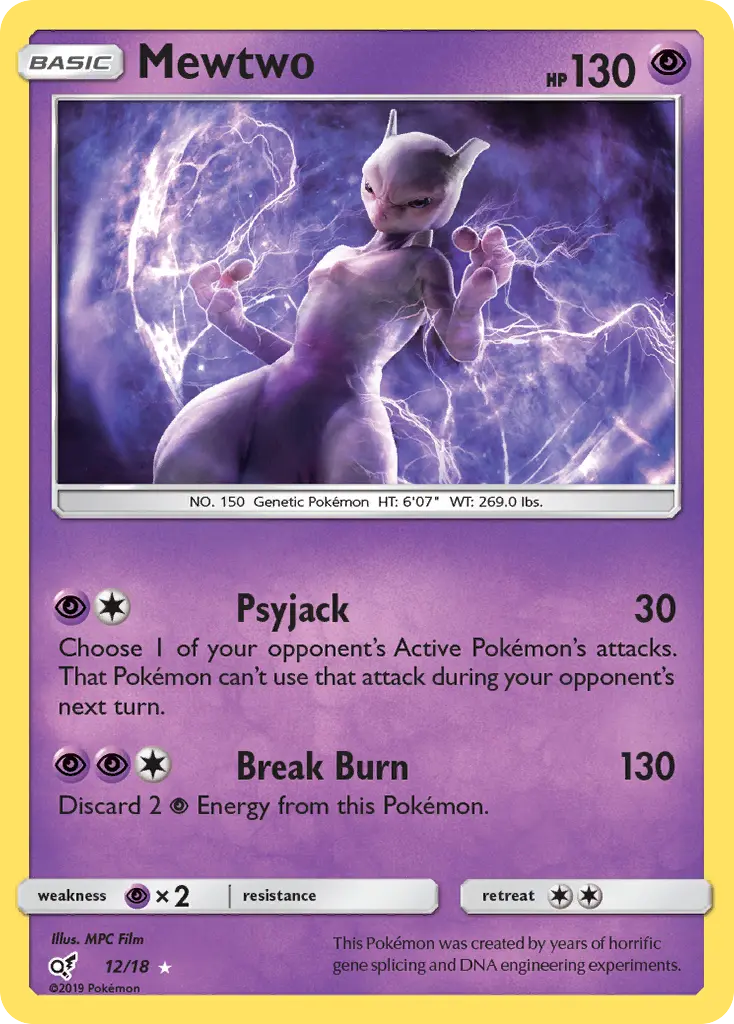 Mewtwo Ultra Rare rarity Detective Pikachu Pokémon card price — $9.02