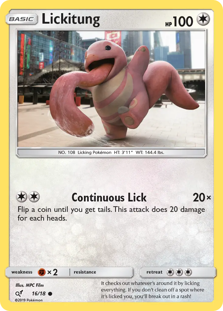 Lickitung Common rarity Detective Pikachu Pokémon card price — $0.37