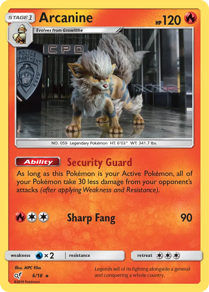 Arcanine Rare rarity Detective Pikachu Pokémon card price — $3.88