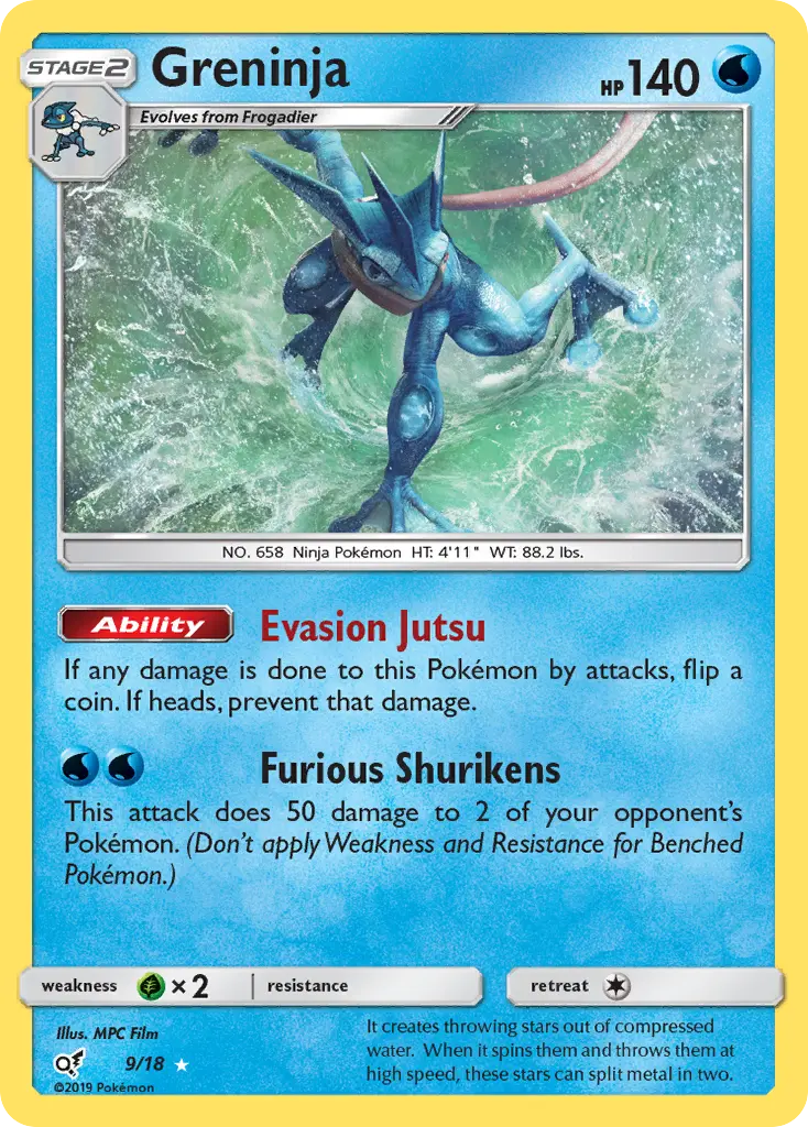 Greninja Ultra Rare rarity Detective Pikachu Pokémon card price — $9.30