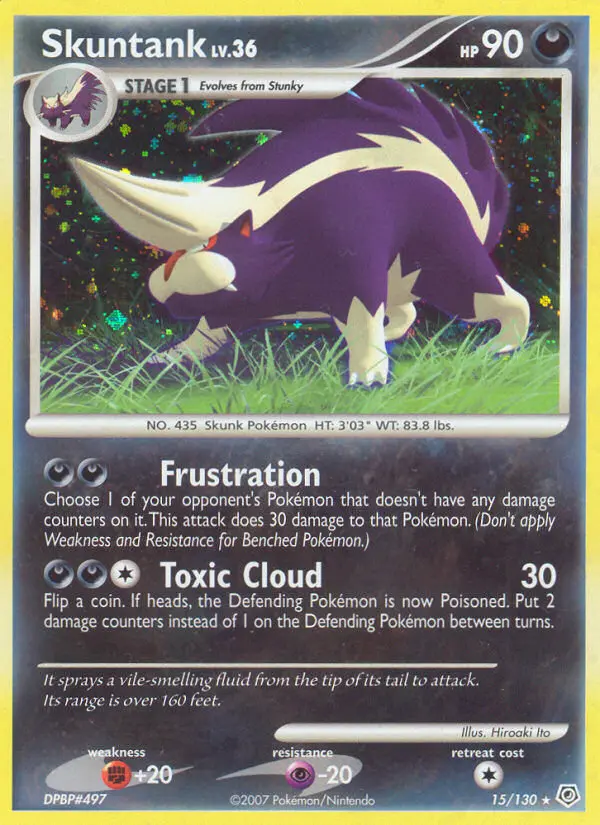Skuntank Holo Rare rarity Diamond & Pearl Pokémon card price — $8.08