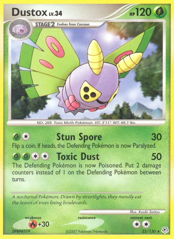 Dustox Rare rarity Diamond & Pearl Pokémon card price — $5.71